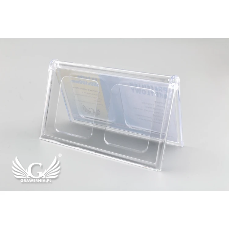 Stand, plastic display for a card of 180x100mm dimensions - model PR018