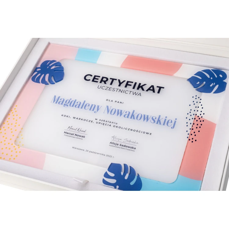 Acrylic Diploma - Participation Certificate - Colorful UV Print - DUV084