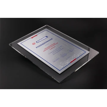 Acrylic Diploma - Appreciation for Cooperation - size: 297x210mm (A4) - DUV035