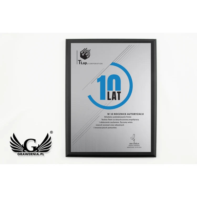 Business Diploma - Silver Engraving Laminate - Black Matte Base - DUV030