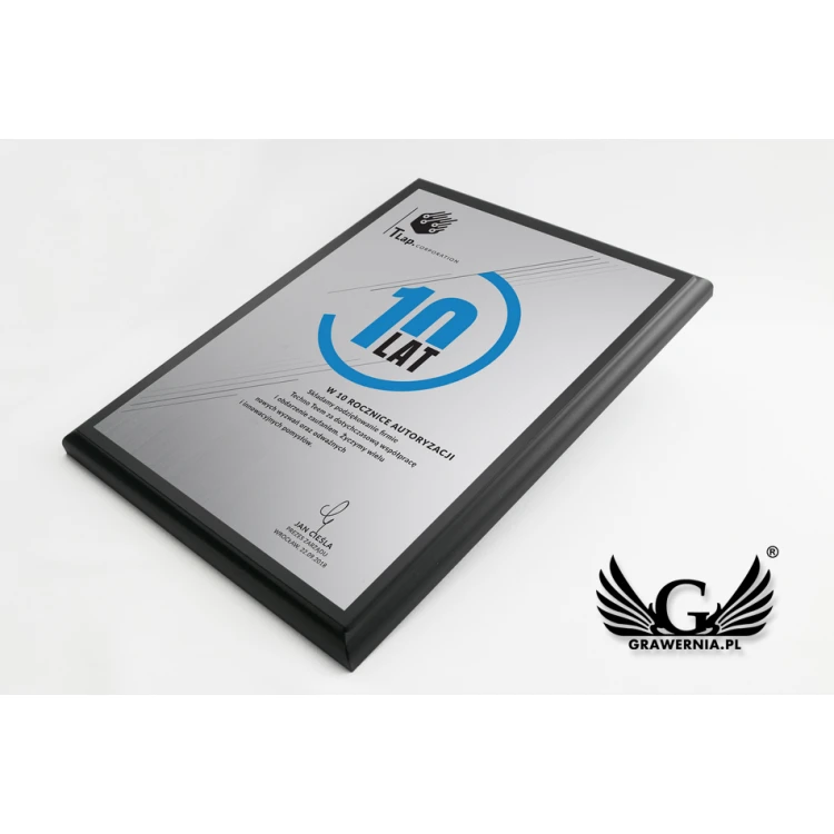Business Diploma - Silver Engraving Laminate - Black Matte Base - DUV030