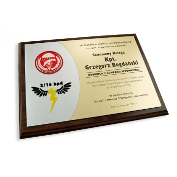 BPD Diploma - appreciation for joint service - with two embossed logos - SL027