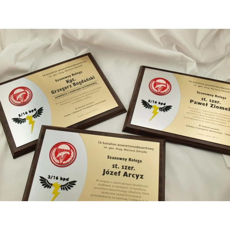 BPD Diploma - appreciation for joint service - with two embossed logos - SL027