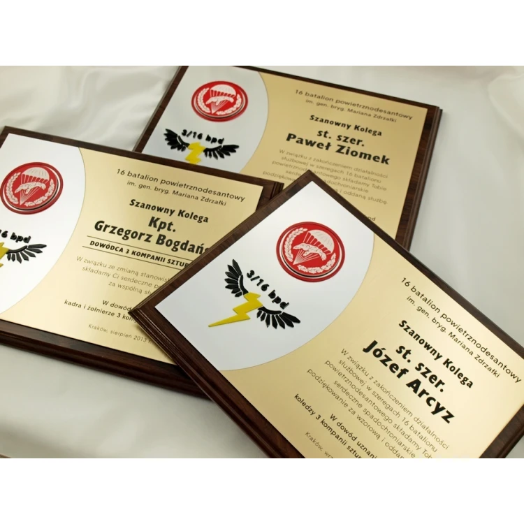 BPD Diploma - appreciation for joint service - with two embossed logos - SL027