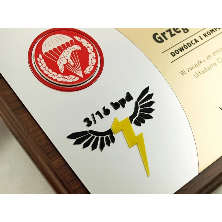 BPD Diploma - appreciation for joint service - with two embossed logos - SL027