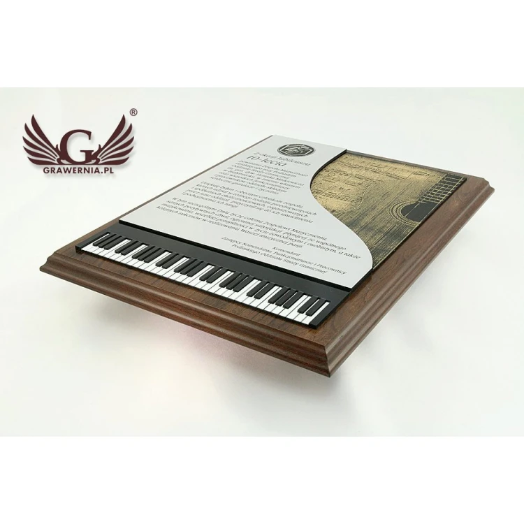 DIPLOMA FOR PIANIST LASER ENGRAVED - vertical - SL039