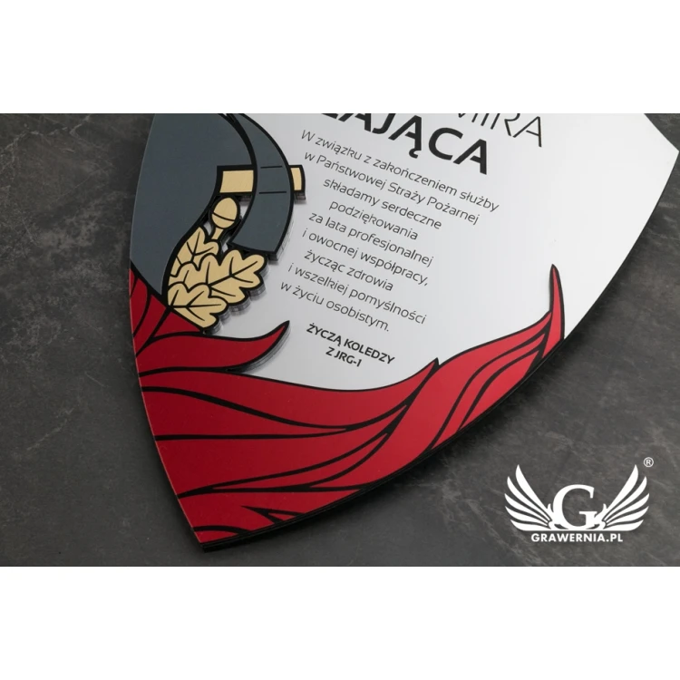 Diploma for Firefighter 180x225mm - Mini Shield in Elegant Case - DS027