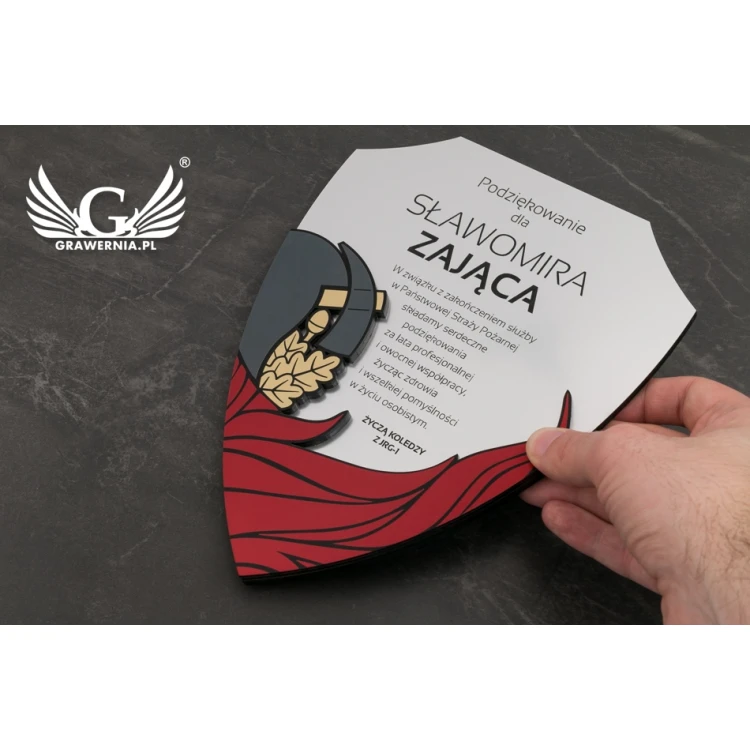 Diploma for Firefighter 180x225mm - Mini Shield in Elegant Case - DS027