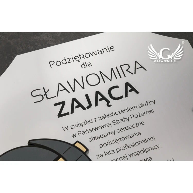Diploma for Firefighter 180x225mm - Mini Shield in Elegant Case - DS027