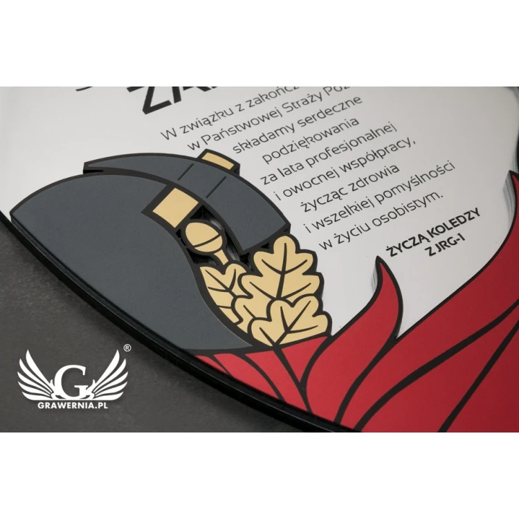 Diploma for Firefighter 180x225mm - Mini Shield in Elegant Case - DS027