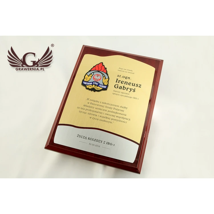Diploma for Firefighter - GOLD - DUV006 - UV Digital Print