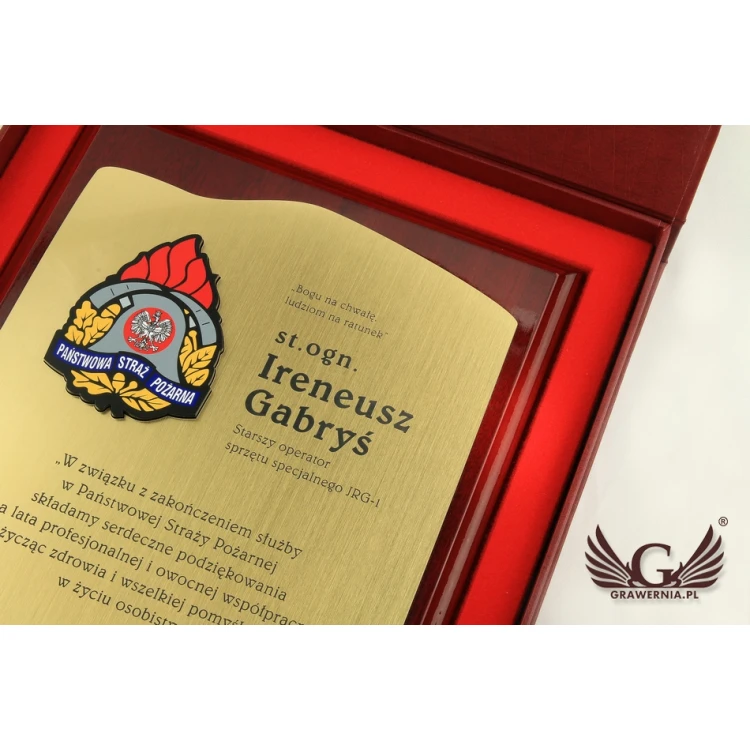Diploma for Firefighter - GOLD - DUV006 - UV Digital Print