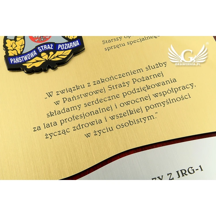 Diploma for Firefighter - GOLD - DUV006 - UV Digital Print
