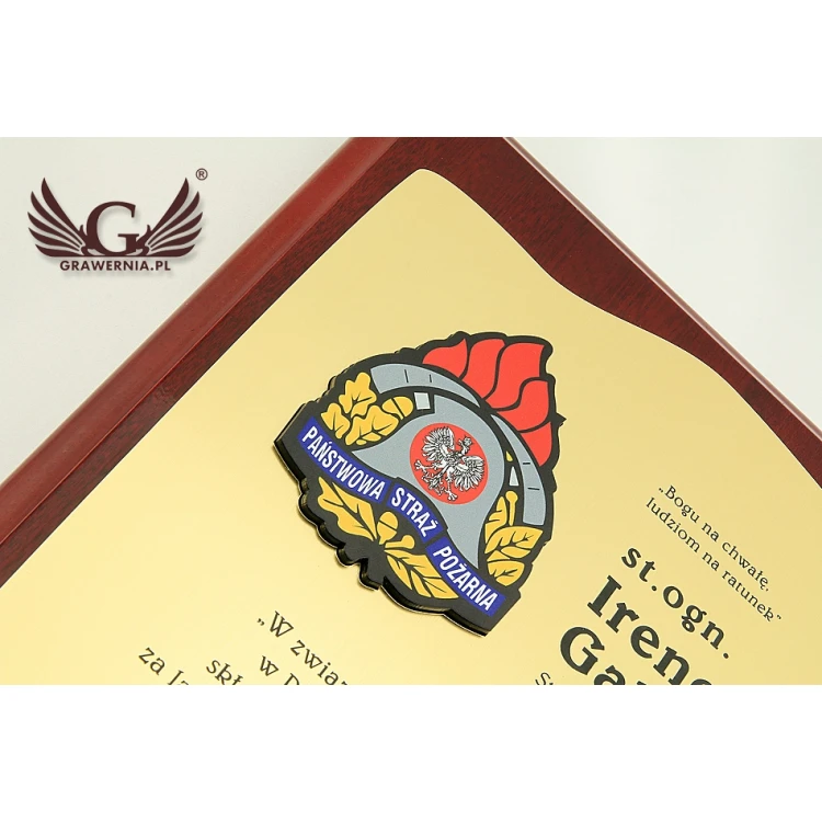 Diploma for Firefighter - GOLD - DUV006 - UV Digital Print