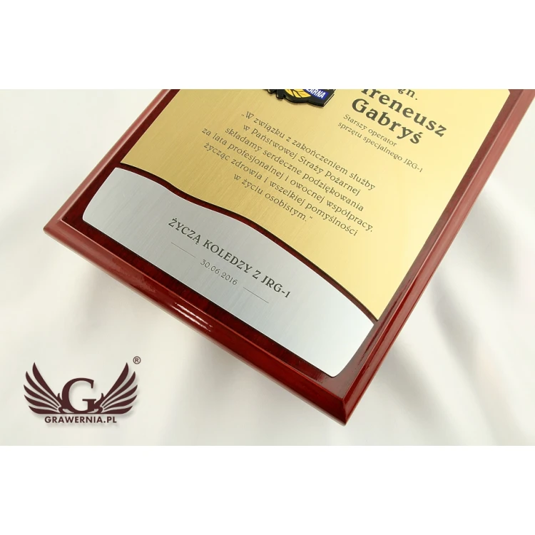 Diploma for Firefighter - GOLD - DUV006 - UV Digital Print
