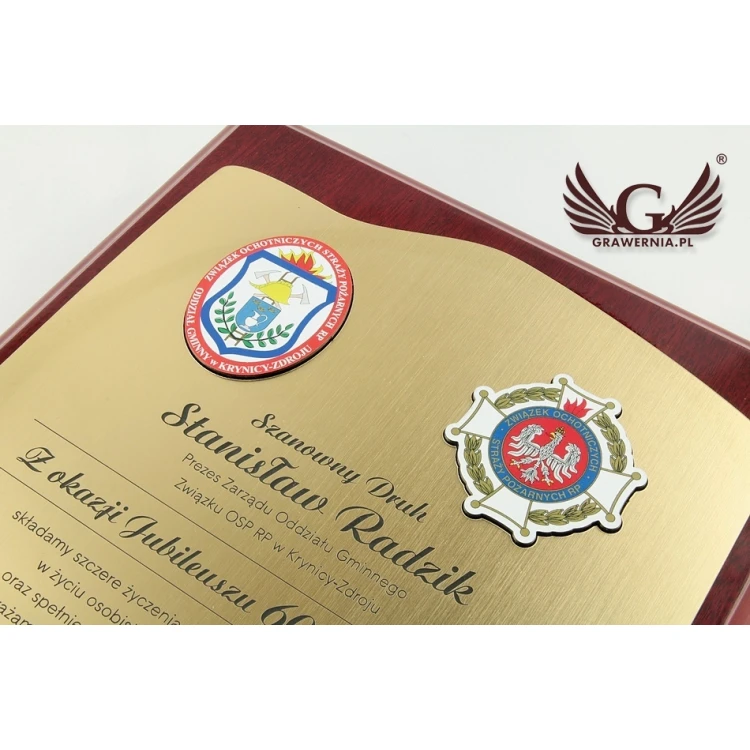 Diploma for Firefighter - GOLD - DUV006 - UV Digital Print