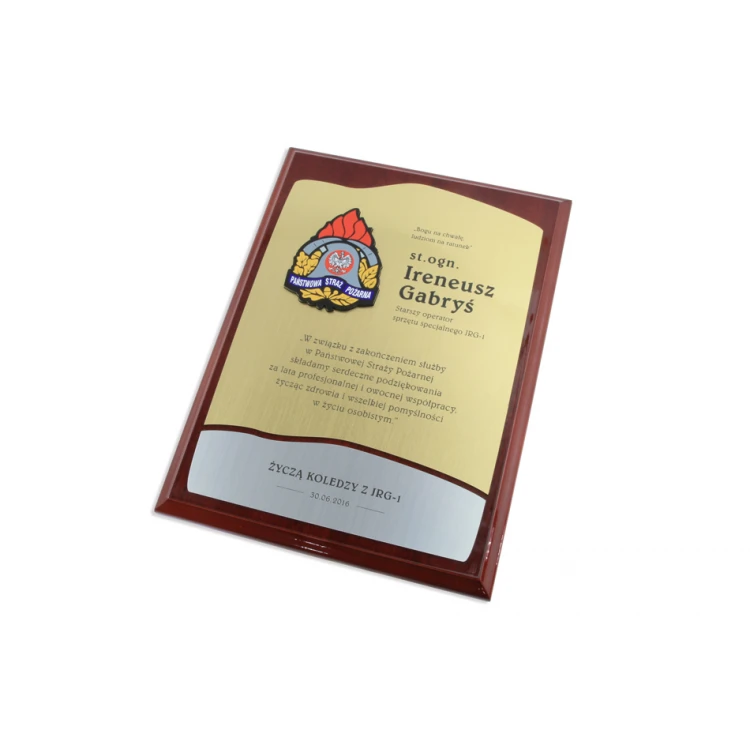 Diploma for Firefighter - GOLD - DUV006 - UV Digital Print
