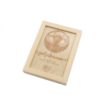 Harvest Festival Diploma 2 in Wooden Frame - A5 - Laser Engraved - NAT011
