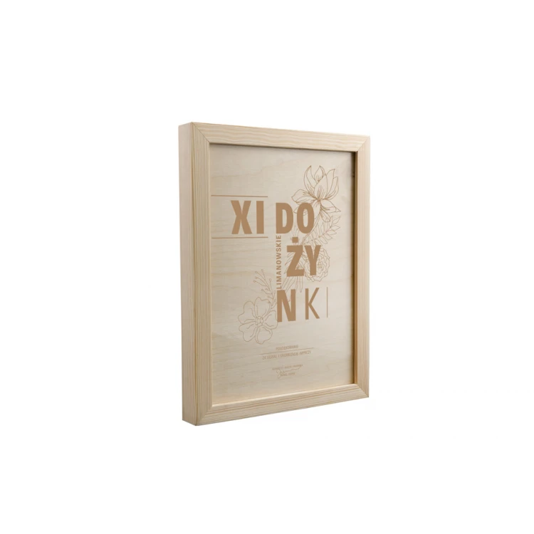 Harvest Festival Diploma in Wooden Frame - A4 - Laser Engraved - NAT006