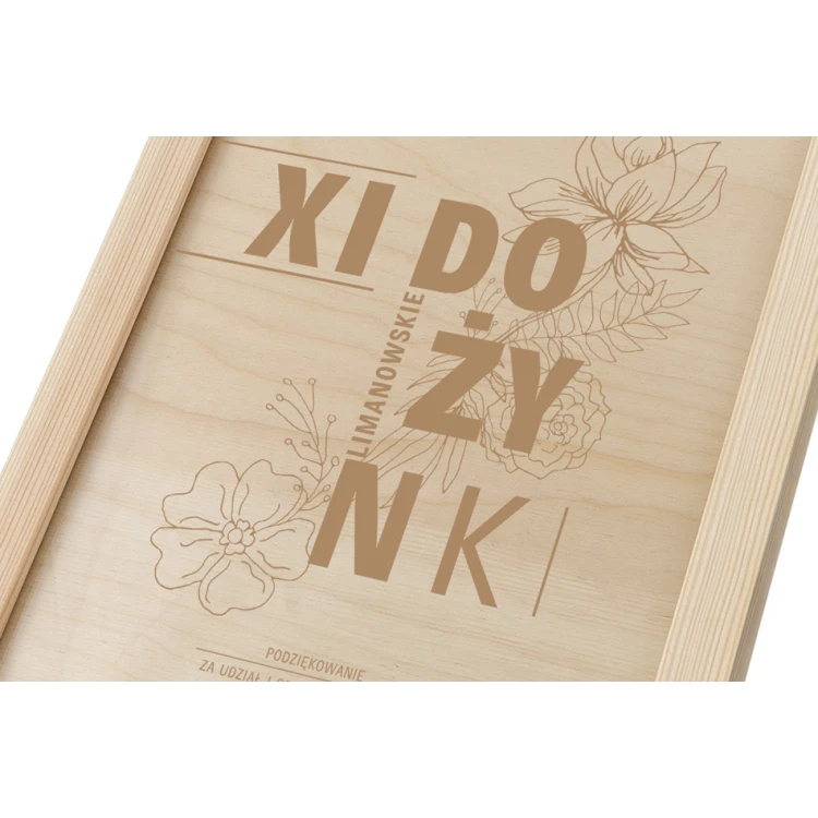 Harvest Festival Diploma in Wooden Frame - A4 - Laser Engraved - NAT006