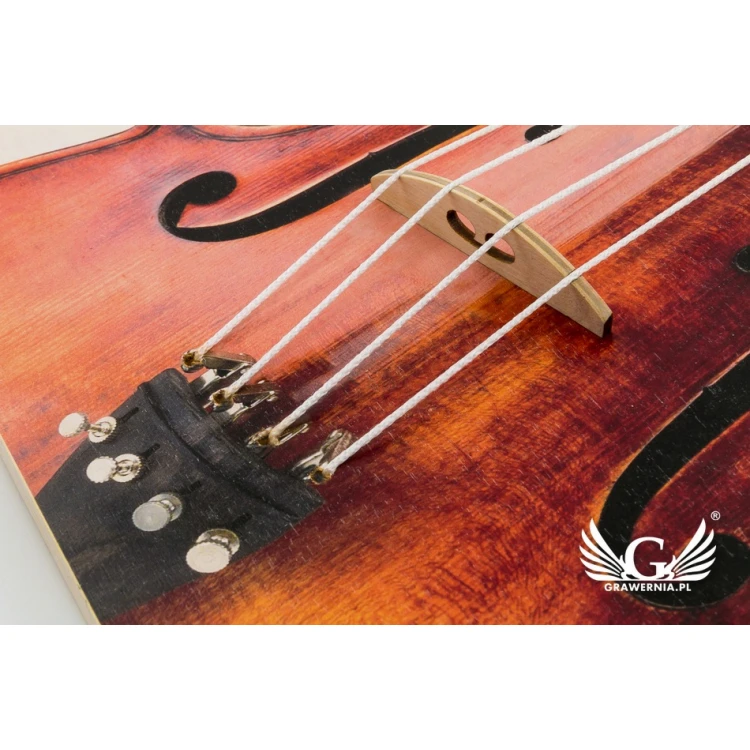 Wooden Diploma for Violinist, Music Band - 420x300mm - Colorful UV Print - NAT020