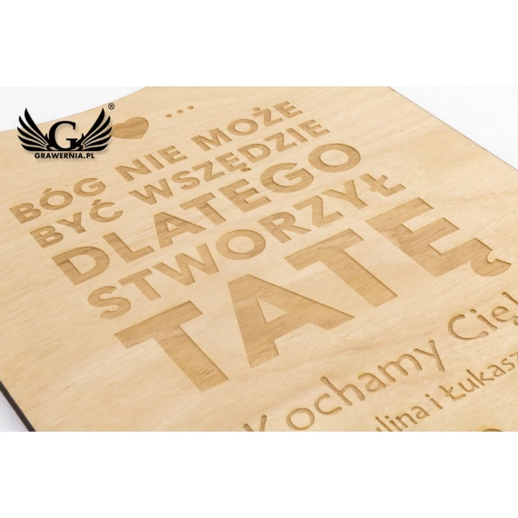 Wooden Diploma for Super Dad - size 210x297mm (A4) - DRE005