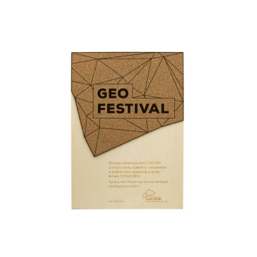 GEO Wooden Diploma - 400x300mm - Laser Engraved - NAT019