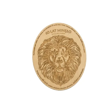Wooden Diploma Oval Retro - size: 146x186mm - NAT022