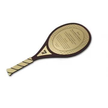 WOODEN CERTIFICATE TENNIS RACKET - DRE007