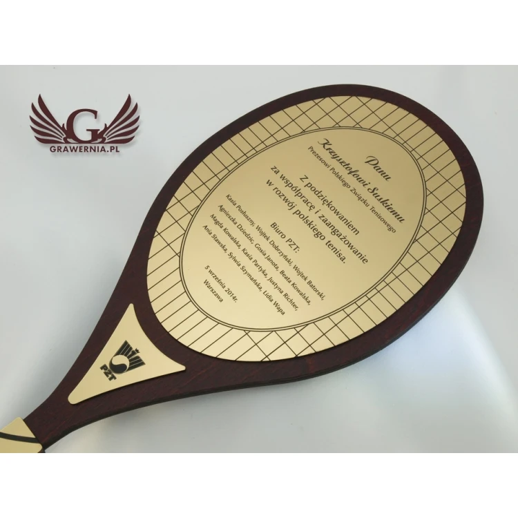 WOODEN CERTIFICATE TENNIS RACKET - DRE007