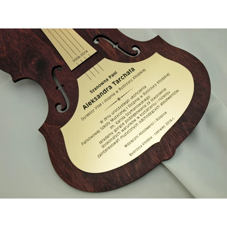 WOODEN DIPLOMA VIOLIN 3 - DRE011