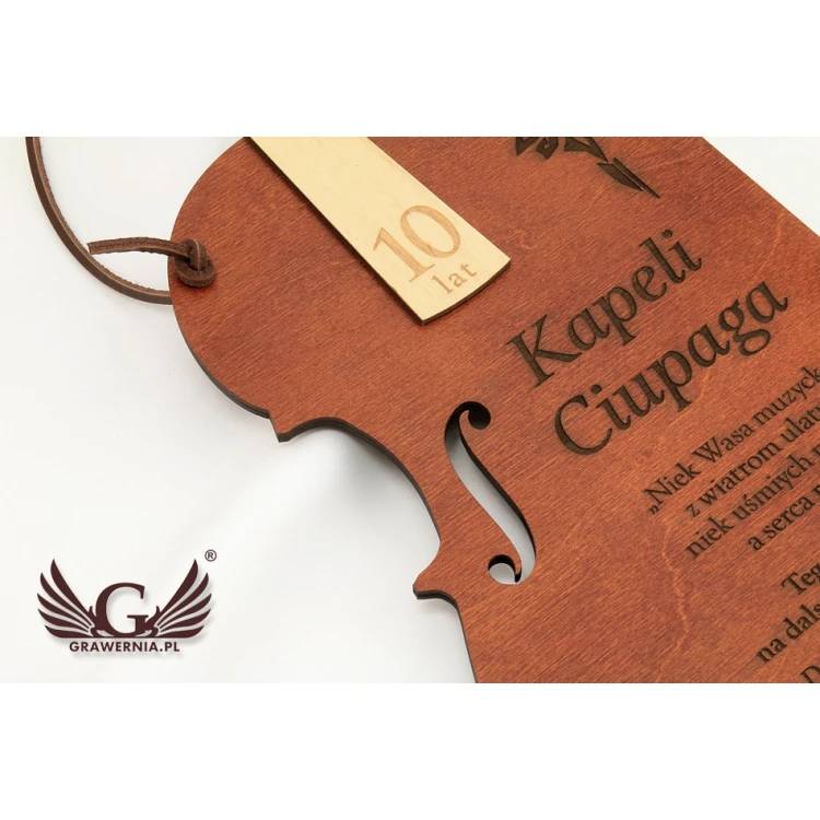 WOODEN DIPLOMA VIOLIN - DRE004