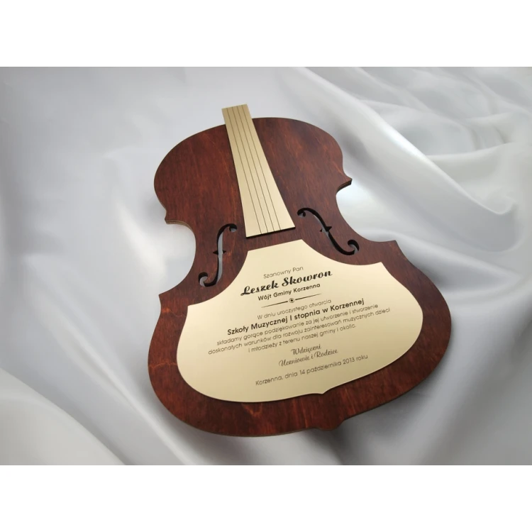 WOODEN DIPLOMA VIOLIN 2 - DRE010