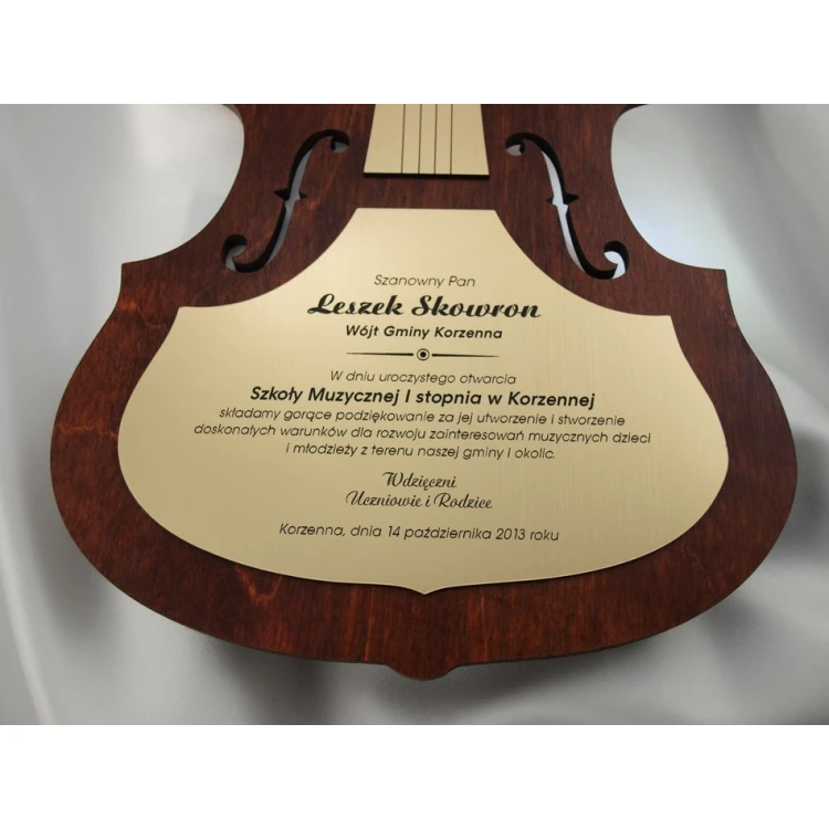 WOODEN DIPLOMA VIOLIN 2 - DRE010