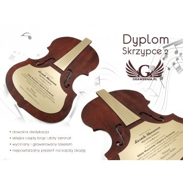WOODEN DIPLOMA VIOLIN 2 - DRE010