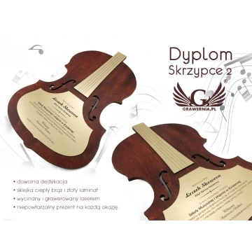 WOODEN DIPLOMA VIOLIN 2 - DRE010