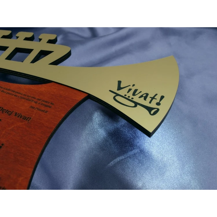 WOODEN DIPLOMA TRUMPET - DRE006