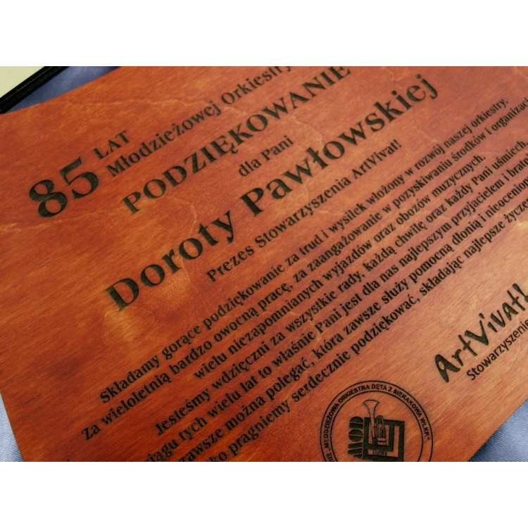 WOODEN DIPLOMA TRUMPET - DRE006