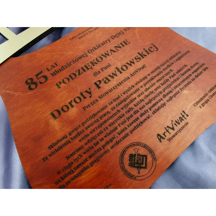 WOODEN DIPLOMA TRUMPET - DRE006