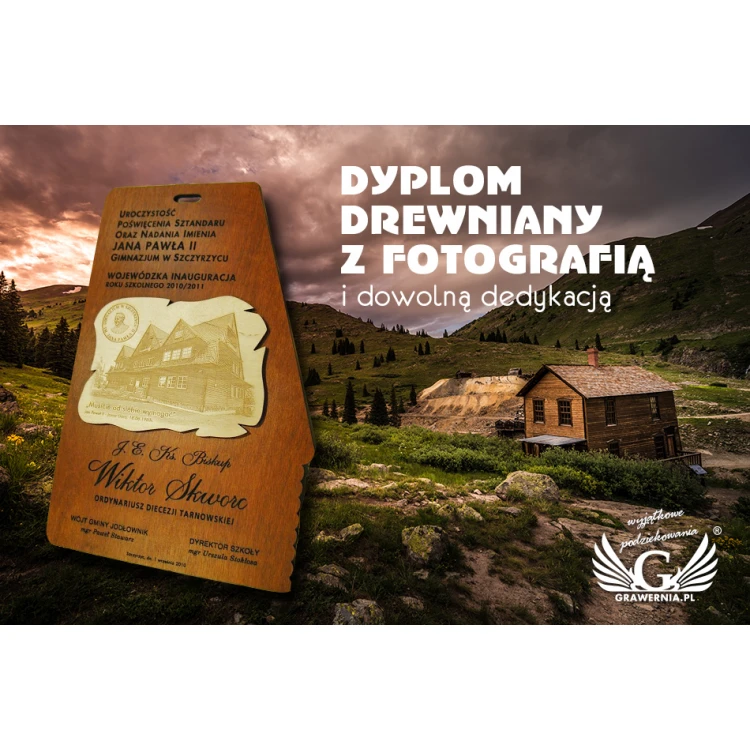 WOODEN CERTIFICATE WITH PHOTO - DRE003