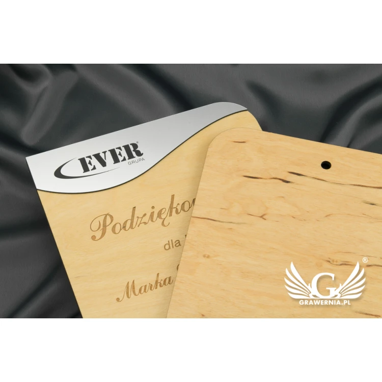 Engraved Wooden Diploma with Laminate - Dimensions 275x190mm - DRE001