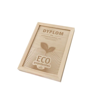 EKO Diploma in Wooden Frame - A4 - Laser Engraved - NAT015