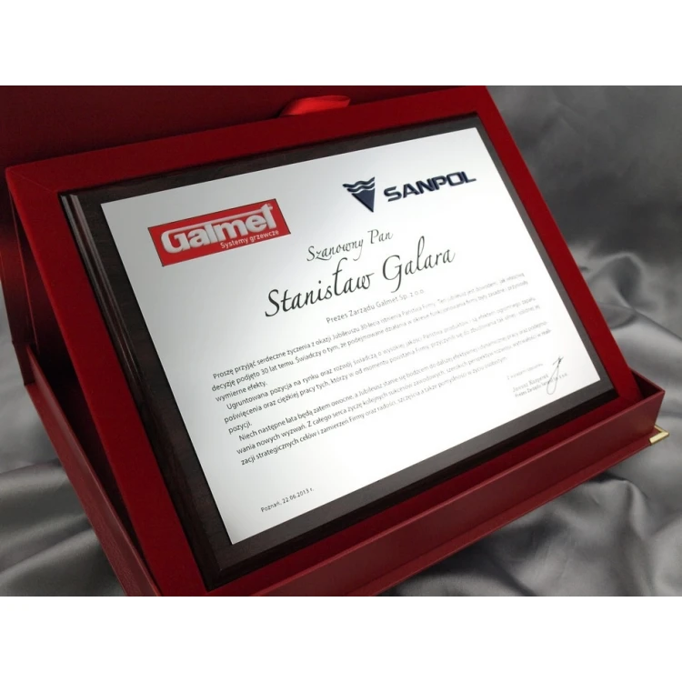 Congratulatory Diploma with Two Embossed Company Logos - SL024