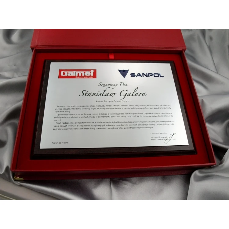 Congratulatory Diploma with Two Embossed Company Logos - SL024