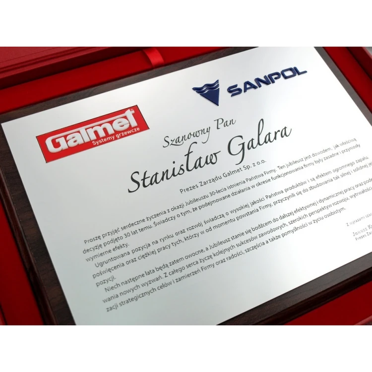 Congratulatory Diploma with Two Embossed Company Logos - SL024