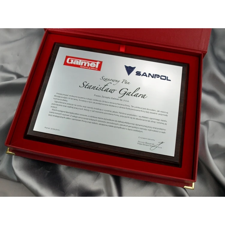 Congratulatory Diploma with Two Embossed Company Logos - SL024