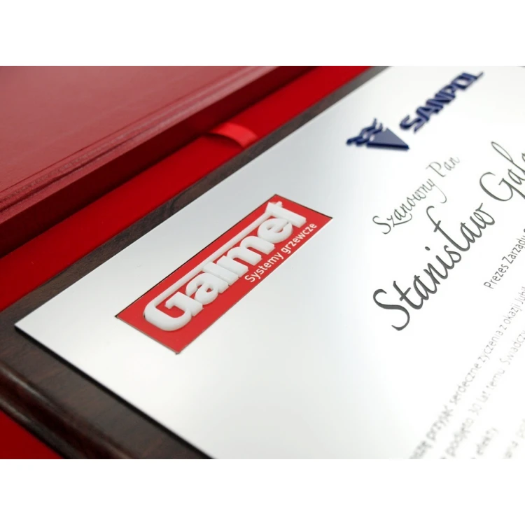 Congratulatory Diploma with Two Embossed Company Logos - SL024