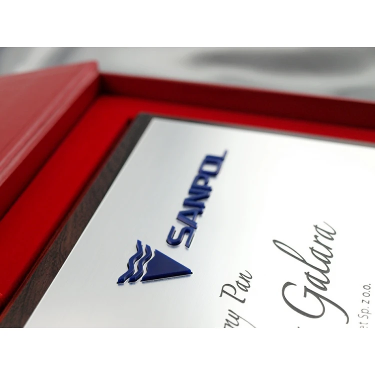 Congratulatory Diploma with Two Embossed Company Logos - SL024