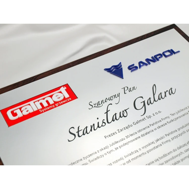 Congratulatory Diploma with Two Embossed Company Logos - SL024