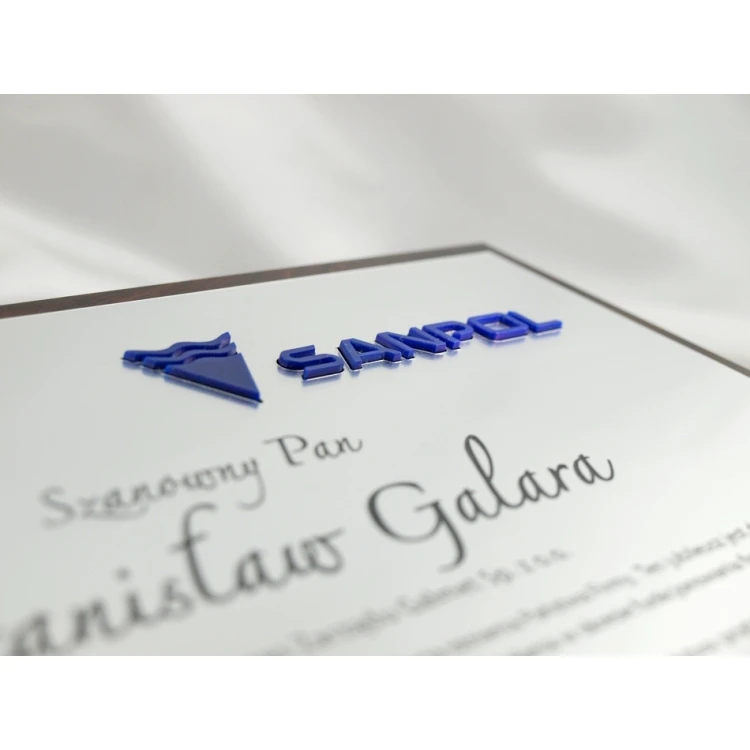 Congratulatory Diploma with Two Embossed Company Logos - SL024